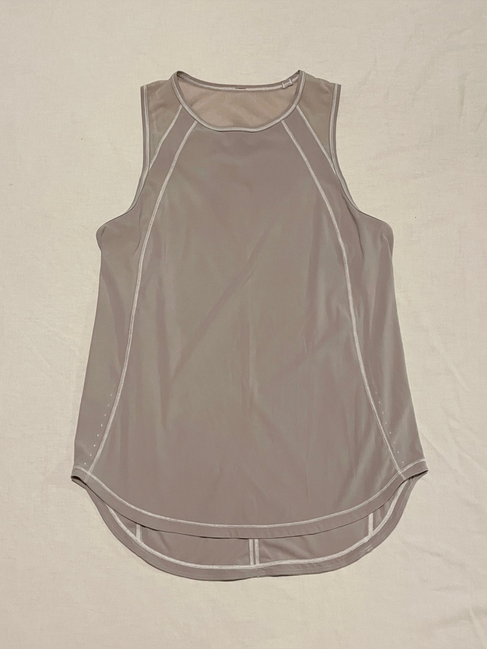 Lululemon Athletic Training Tank Top  Mesh Back Panels & Curved Hem